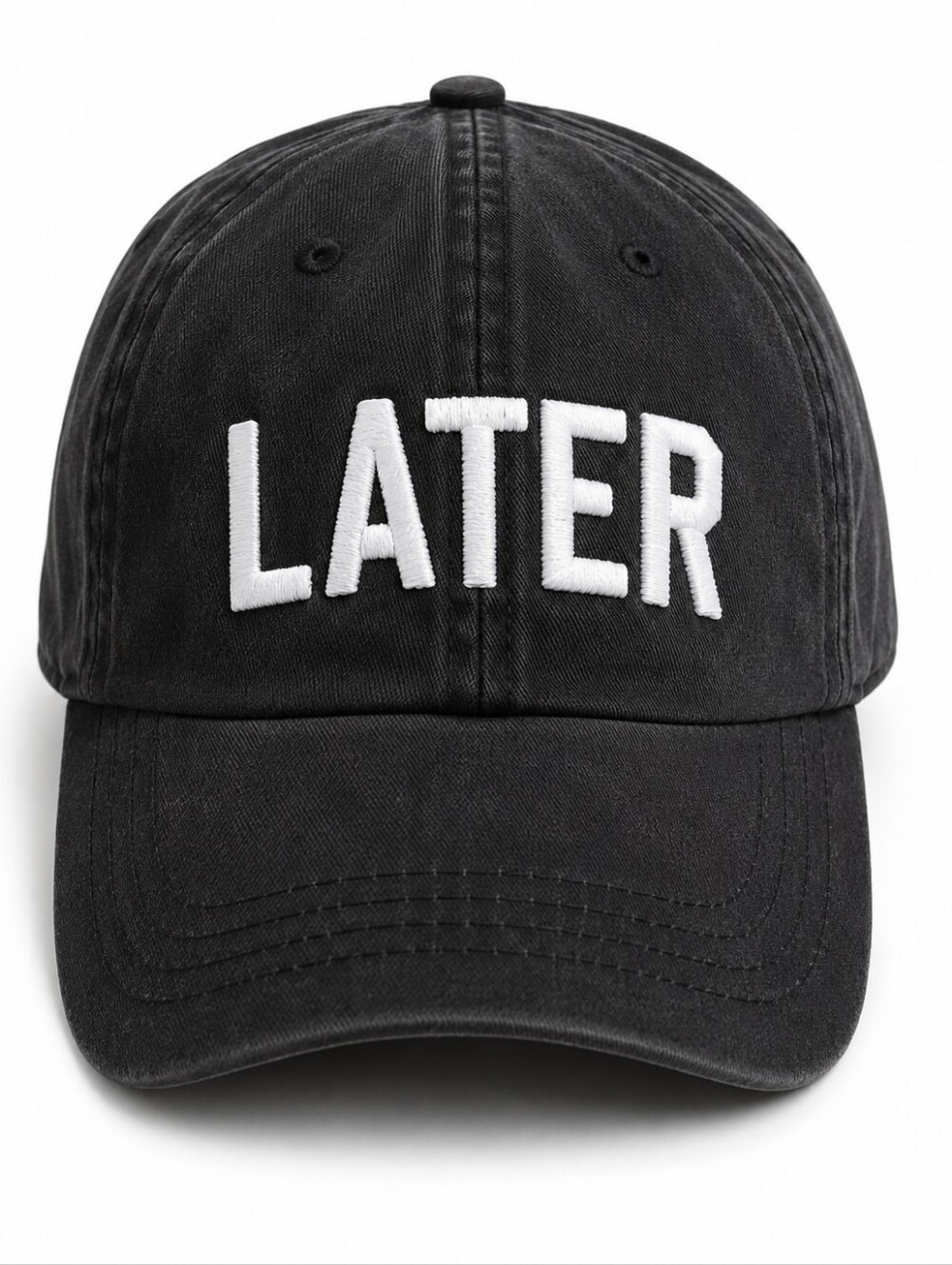American Eagle Outfitters Black 'Later' Hat